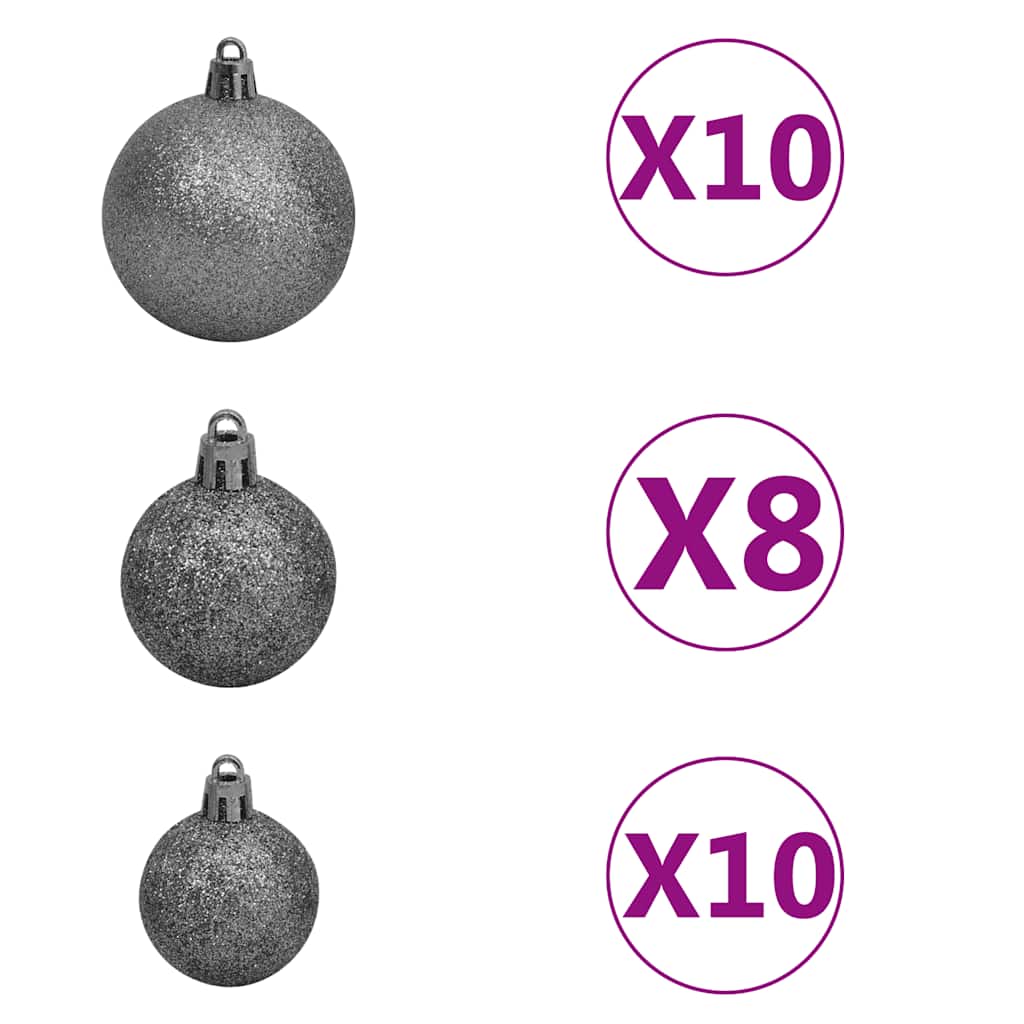 Künstlicher Weihnachtsbaum Leds & Kugeln Beschneit Grün 300 Cm