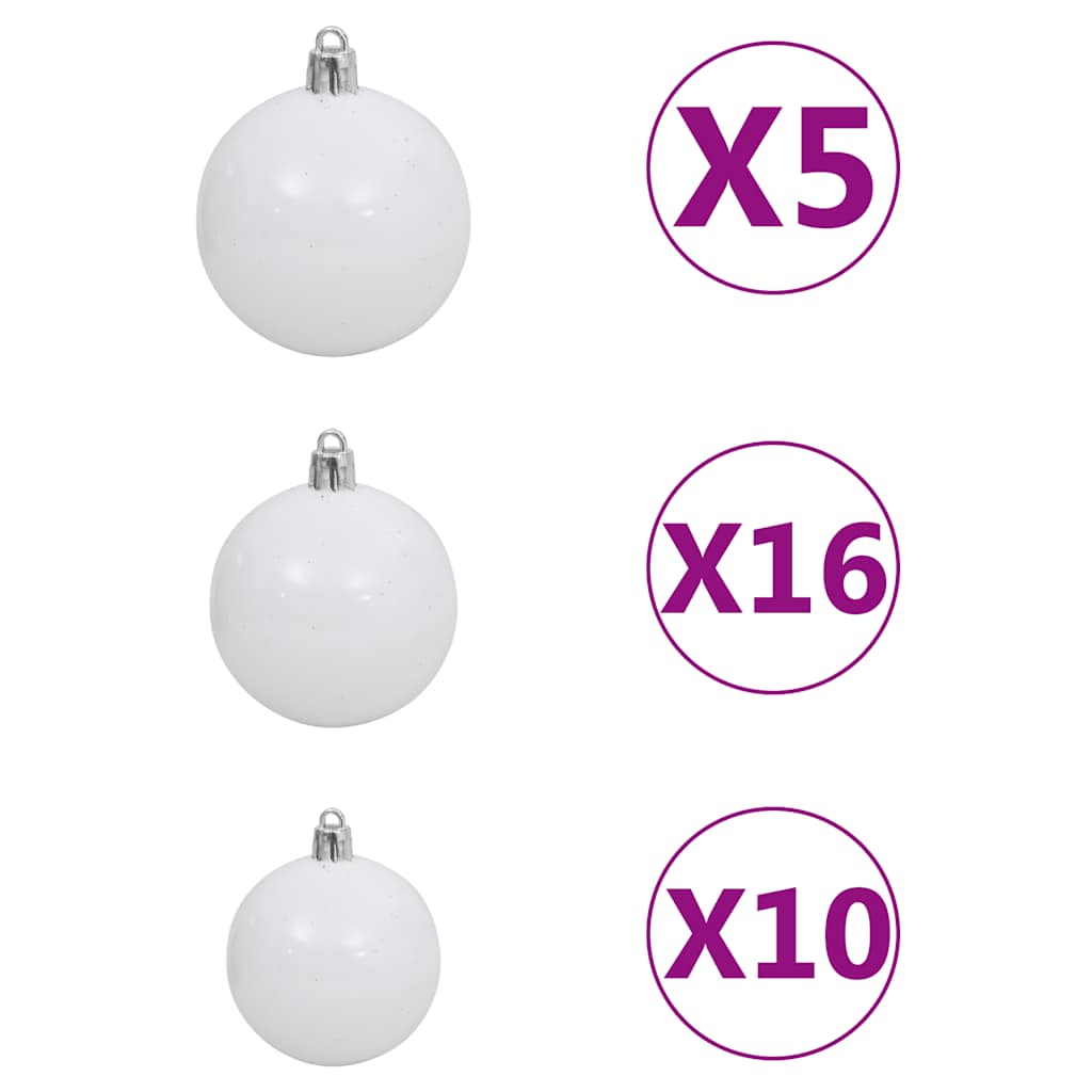 Künstlicher Weihnachtsbaum Leds & Kugeln Beschneit Grün 300 Cm