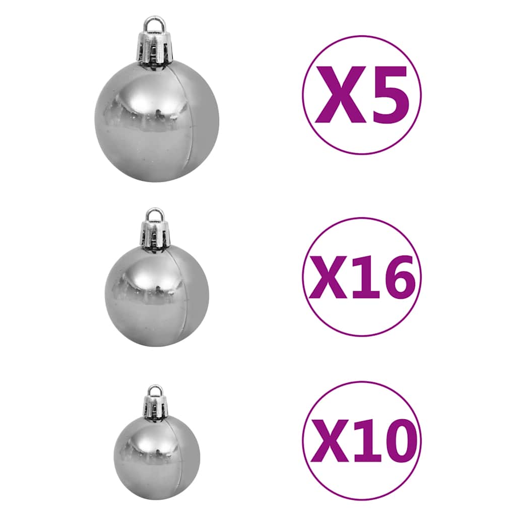 Künstlicher Weihnachtsbaum Leds & Kugeln Beschneit Grün 300 Cm