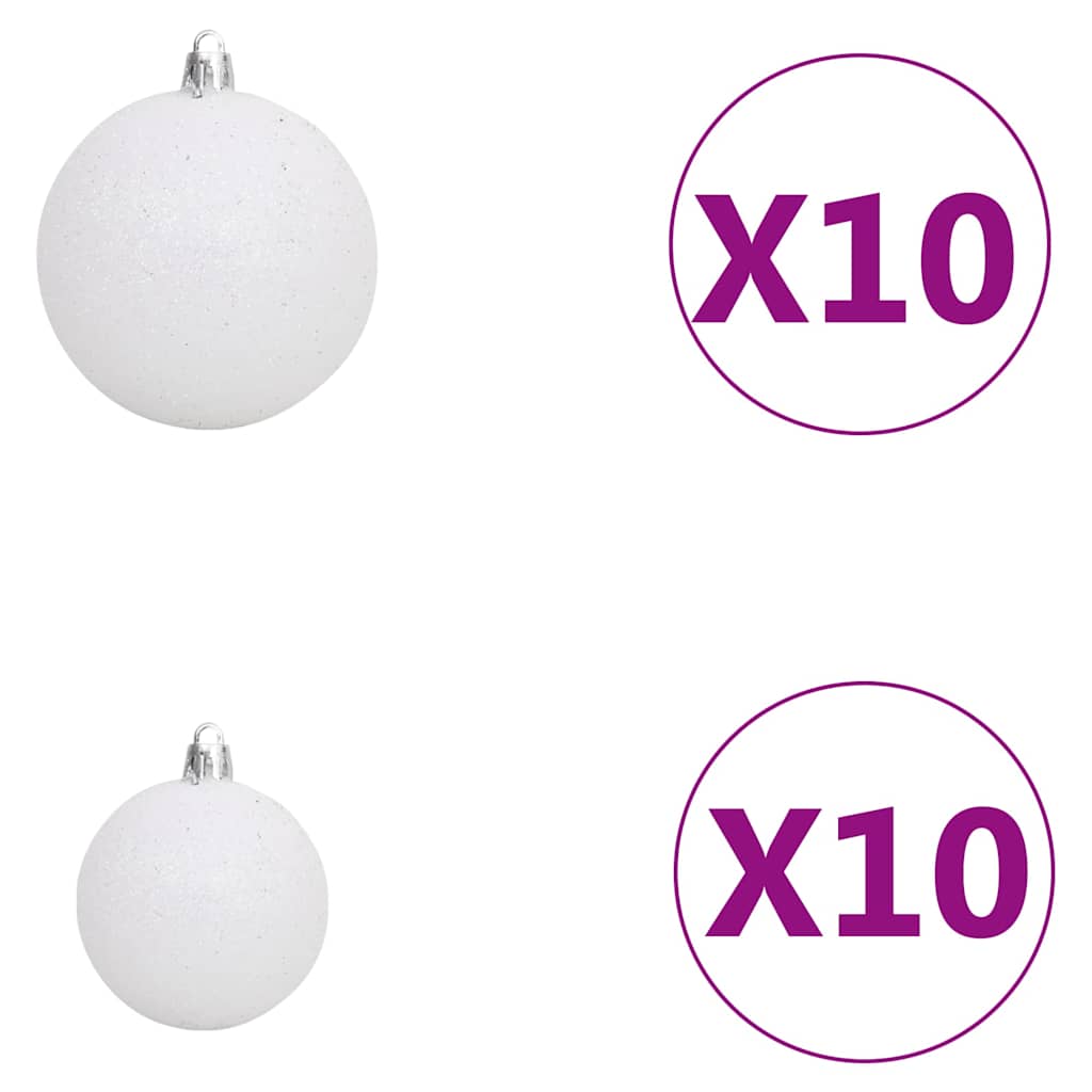Künstlicher Weihnachtsbaum Leds & Kugeln Beschneit Grün 300 Cm