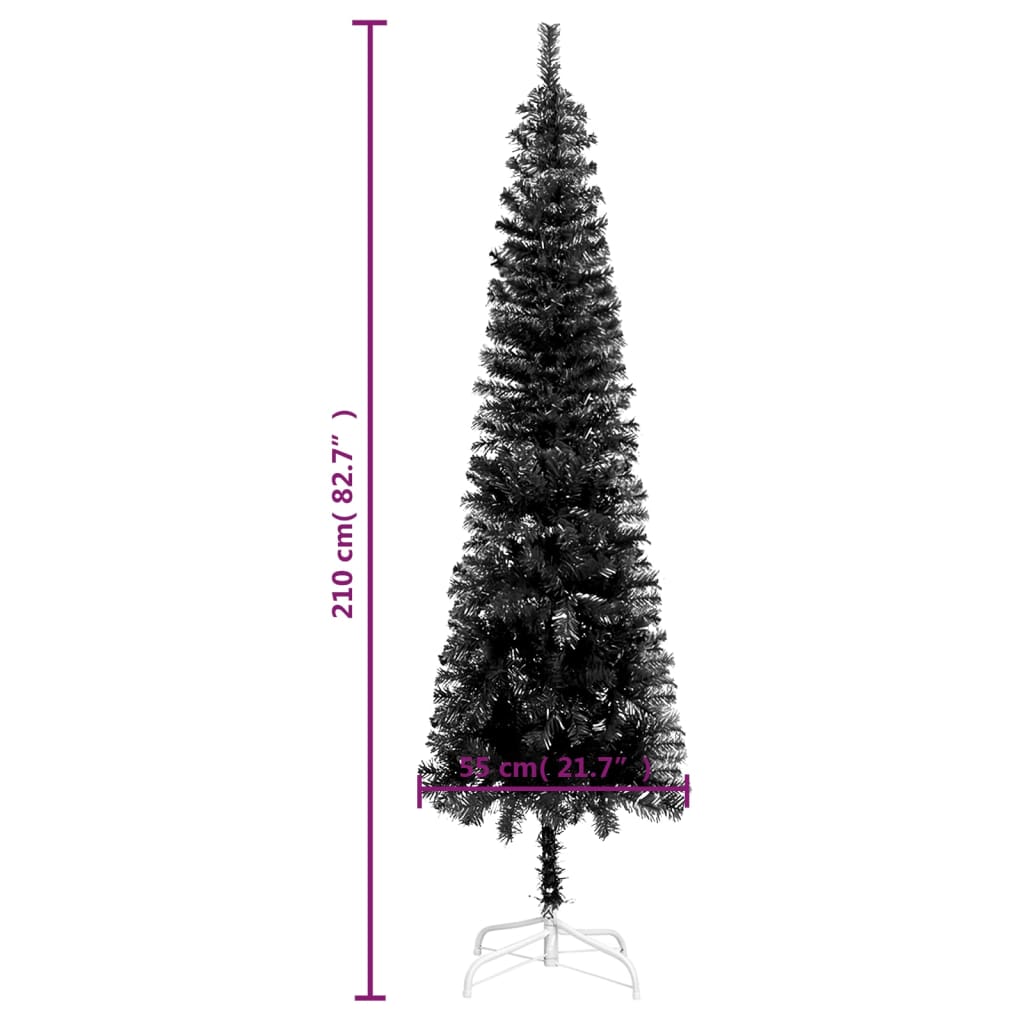 Weihnachtsbaum Schlank Mit Leds 210 Cm