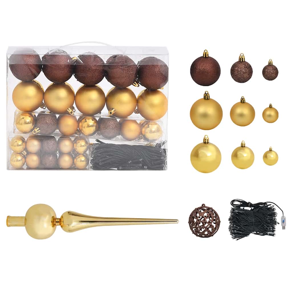 Weihnachtsbaum Schlank Mit Beleuchtung & Kugeln Schwarz 120 Cm