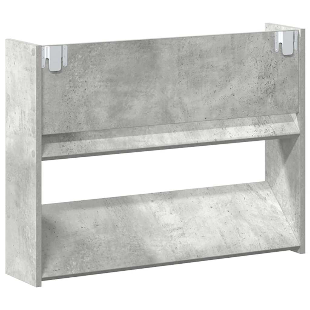 Wand-Schuhschränke 2 Stk. 80X18X Holzwerkstoff Betongrau