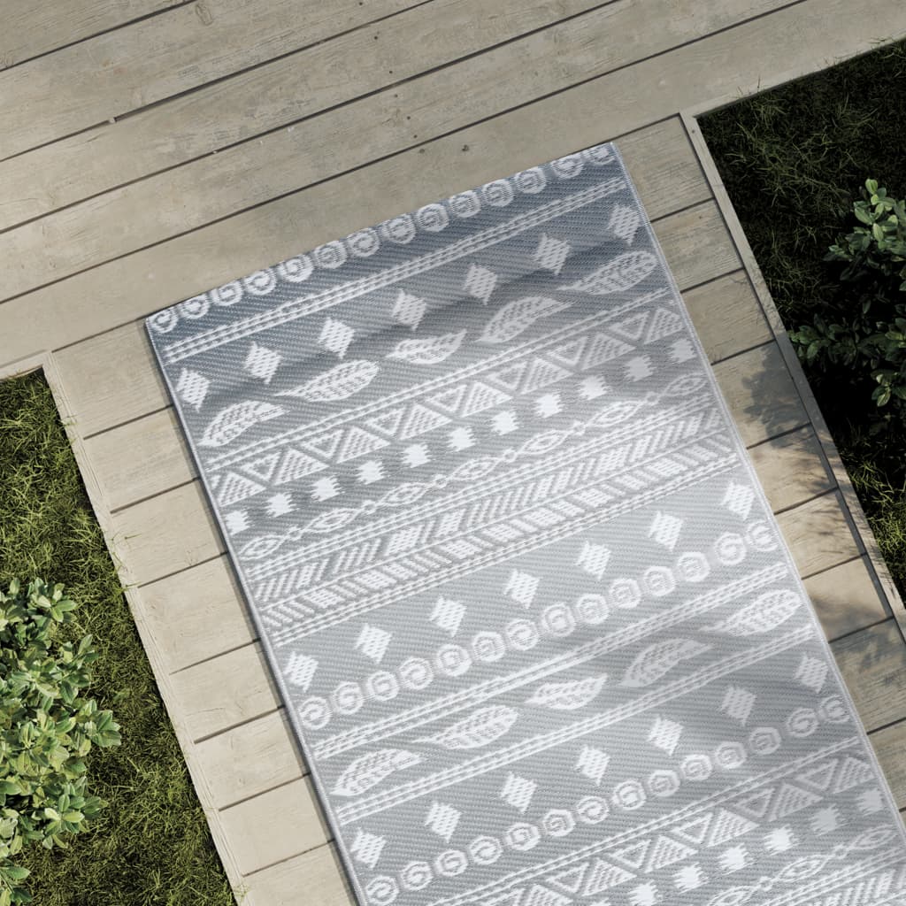 Outdoor-Teppich Arakil Grau Pp Graues Muster