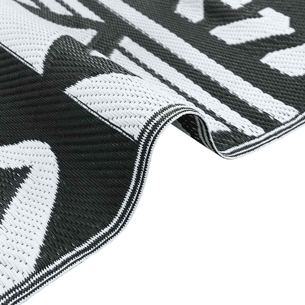 Outdoor-Teppich Arakil Schwarz Pp Schwarzes Muster