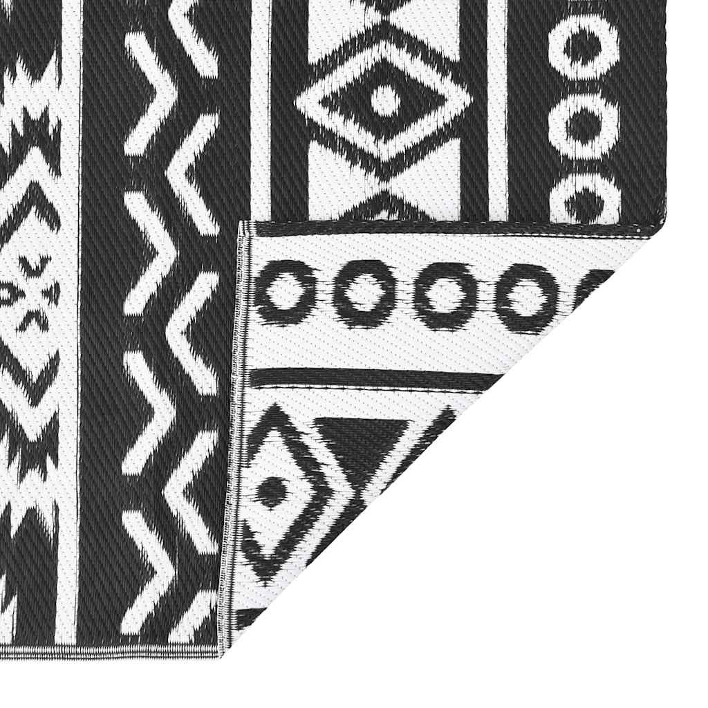 Outdoor-Teppich Arakil Schwarz Pp Schwarzes Muster