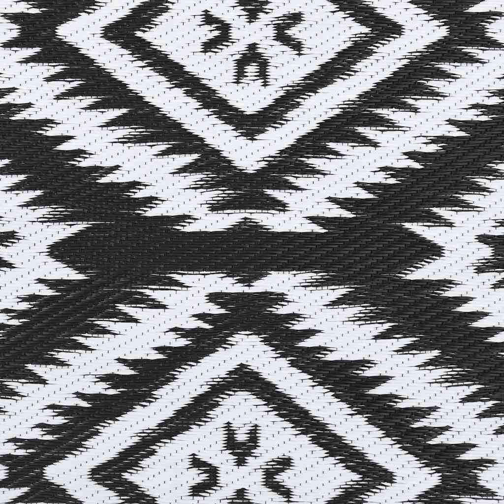 Outdoor-Teppich Arakil Schwarz Pp Schwarzes Muster