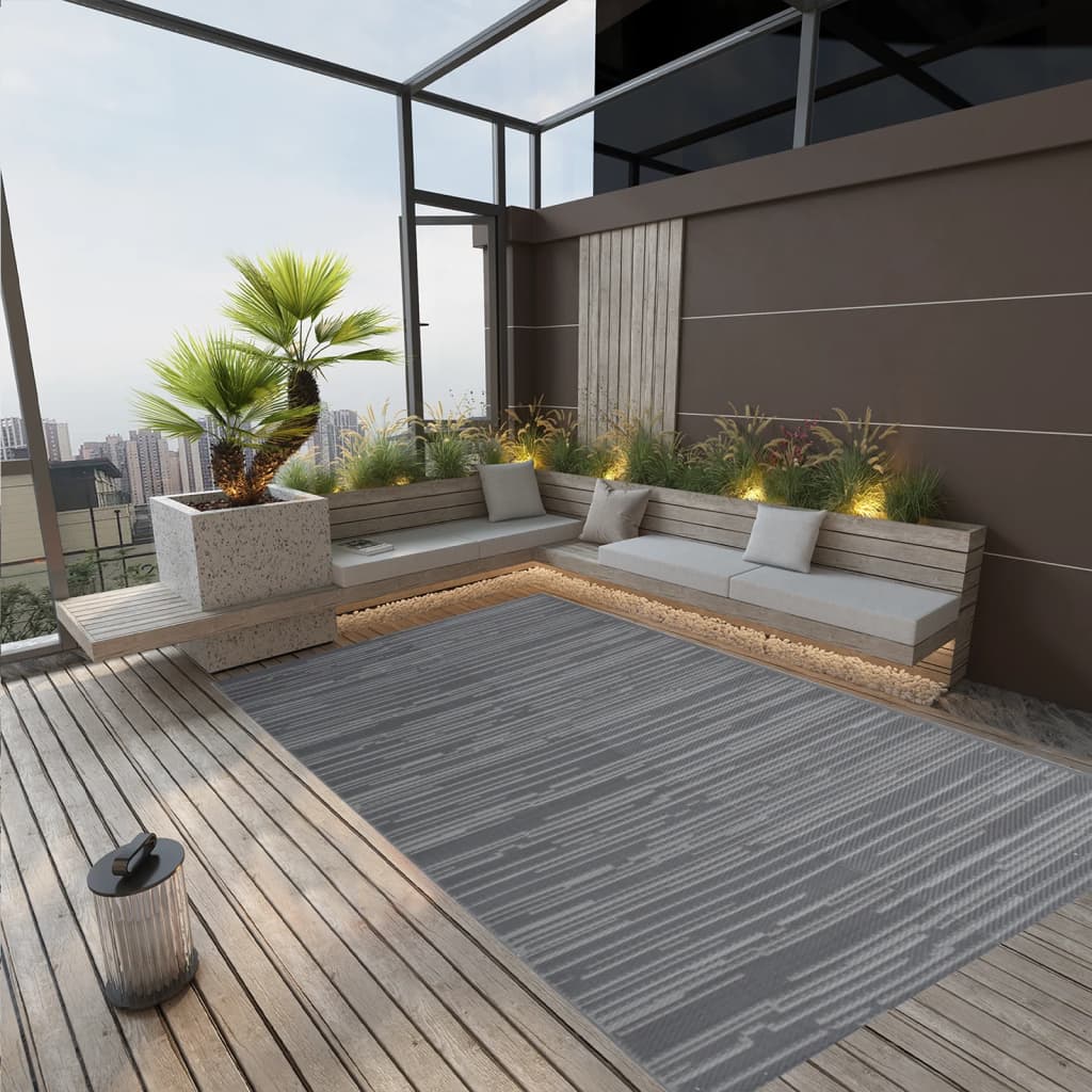 Outdoor-Teppich Arakil Pp Anthrazit