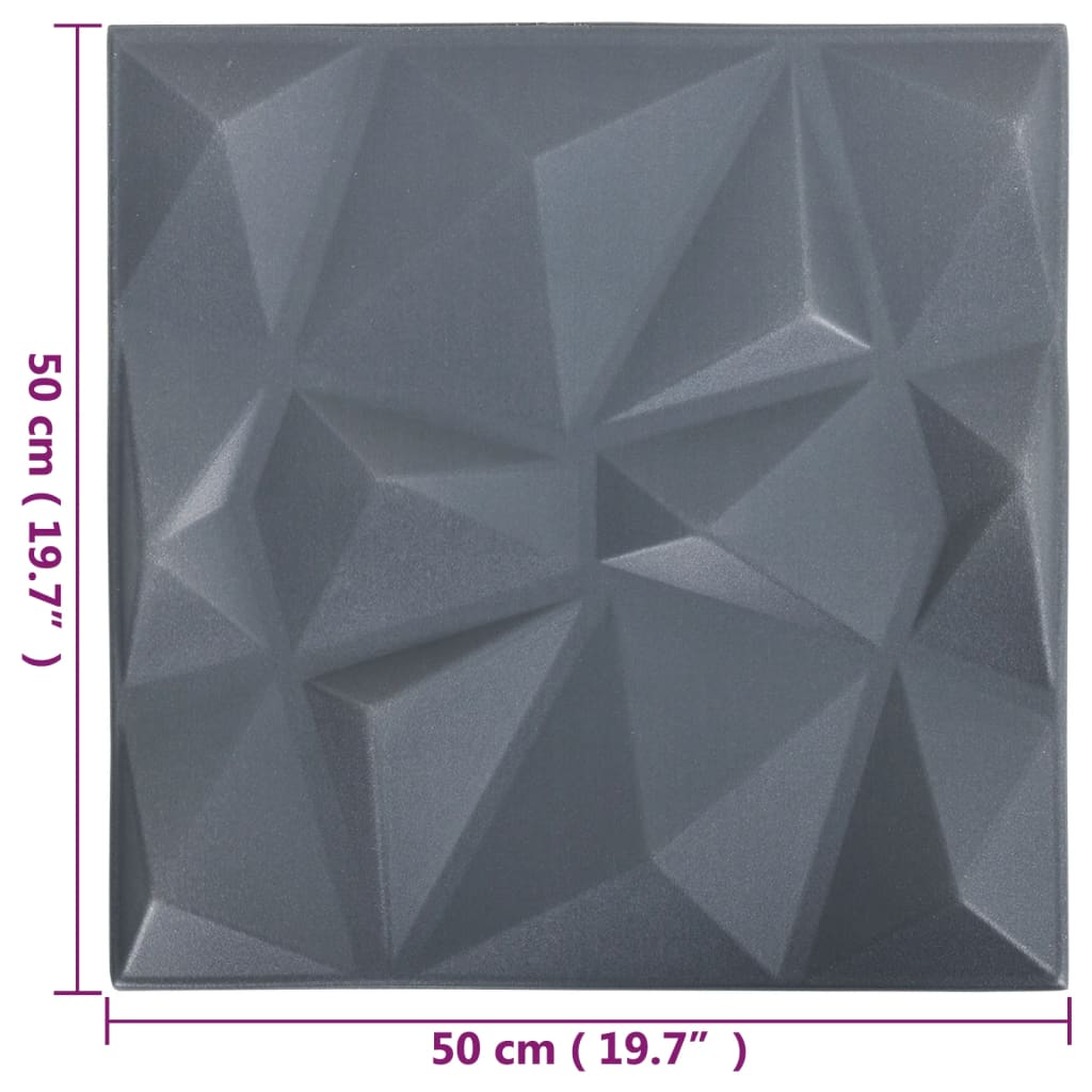3D-Wandpaneele 48 Stk. 50X50 Cm 12 M²