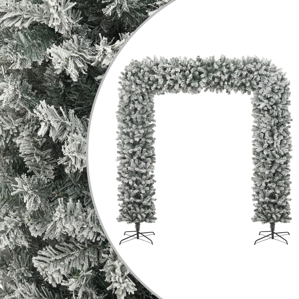 Weihnachtsgirlande Beschneit 240 Cm Weiß Und Grün