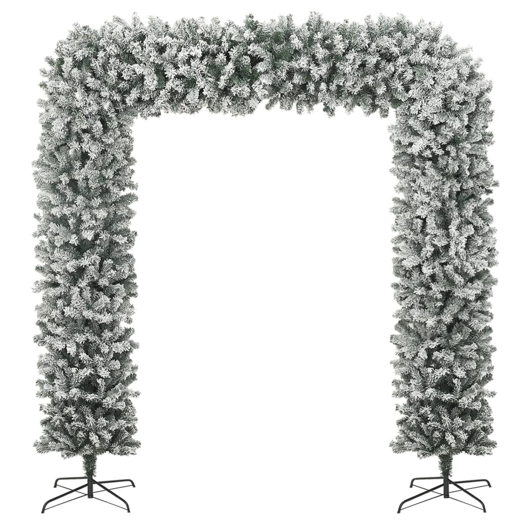 Weihnachtsgirlande Beschneit 240 Cm Weiß Und Grün