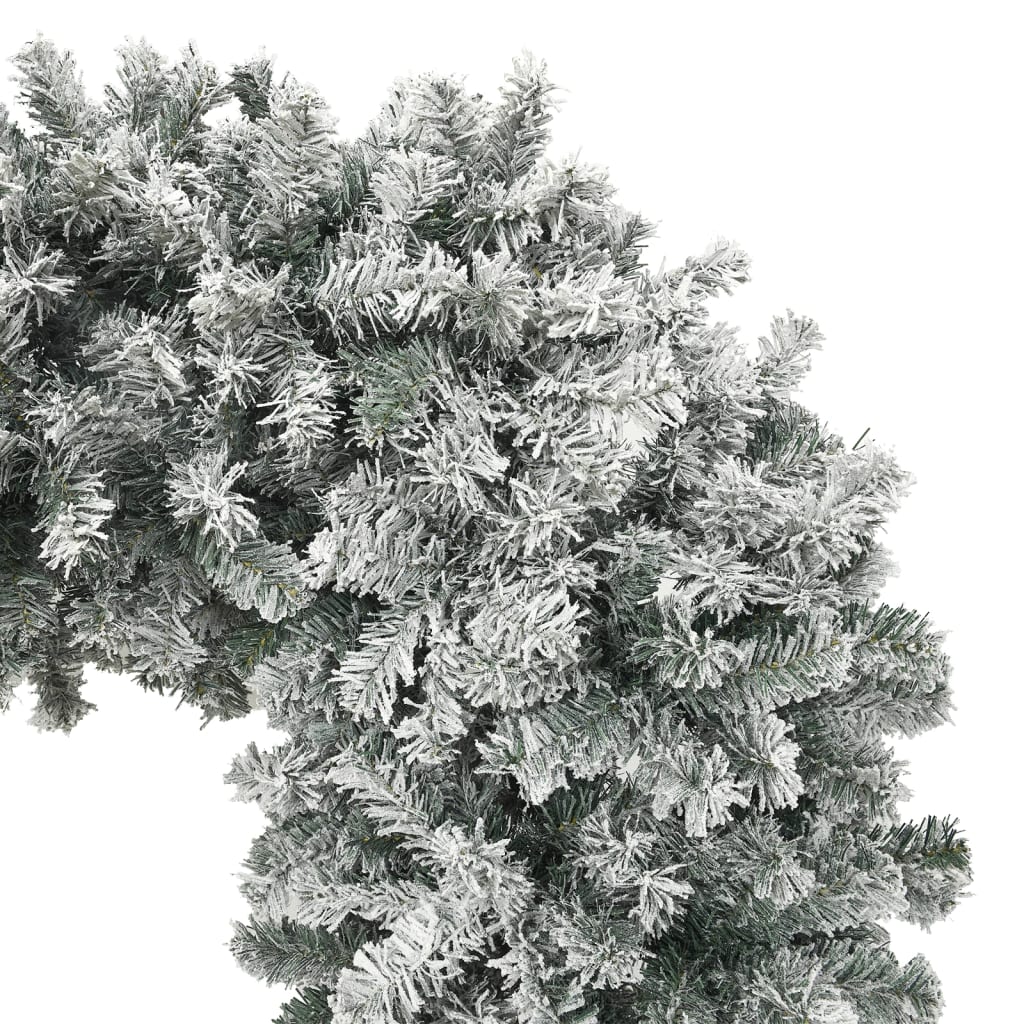 Weihnachtsgirlande Beschneit 240 Cm Weiß Und Grün