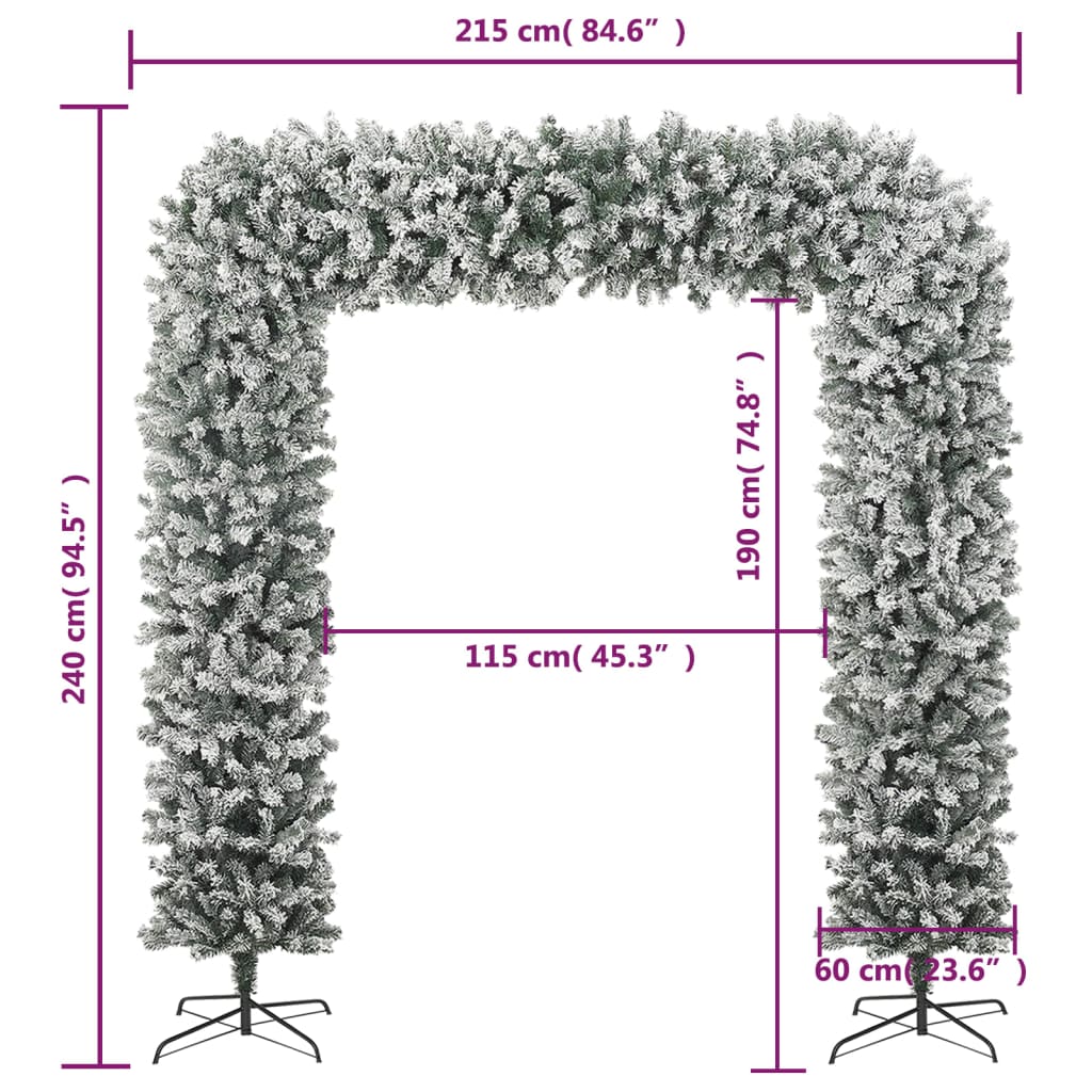 Weihnachtsgirlande Beschneit 240 Cm Weiß Und Grün