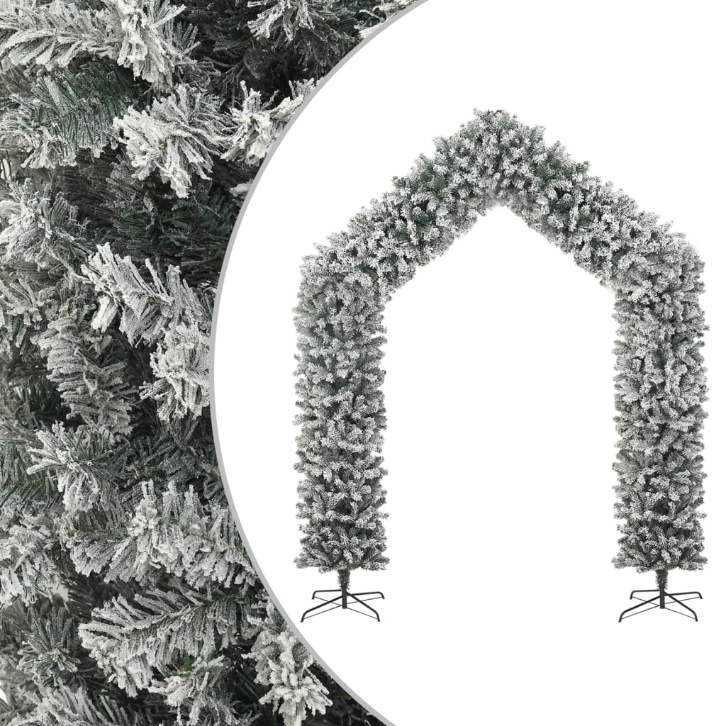 Weihnachtsgirlande Beschneit 240 Cm Weiß Und Grün