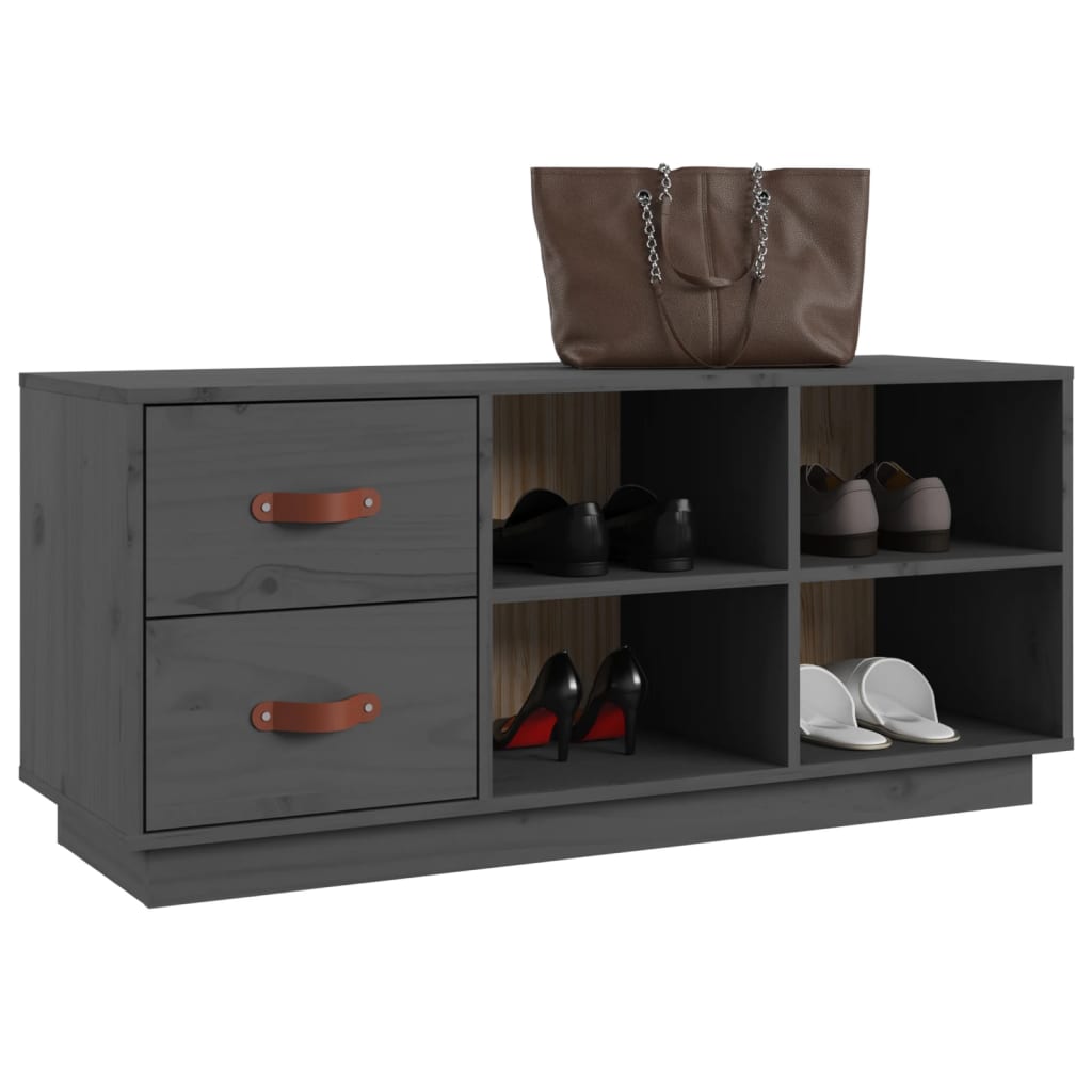 Schuhbank 100X34X45 Cm Massivholz Kiefer