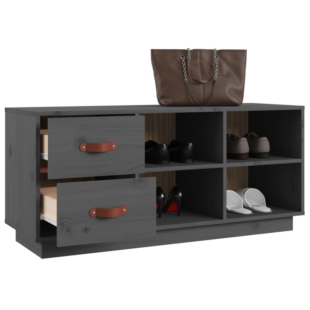 Schuhbank 100X34X45 Cm Massivholz Kiefer