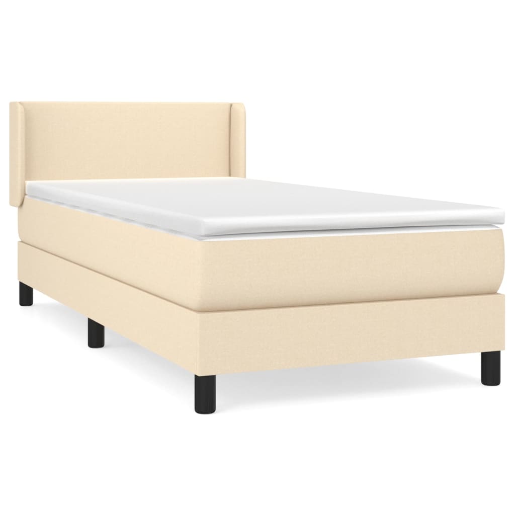Boxspringbett Mit Matratze Stoff Creme