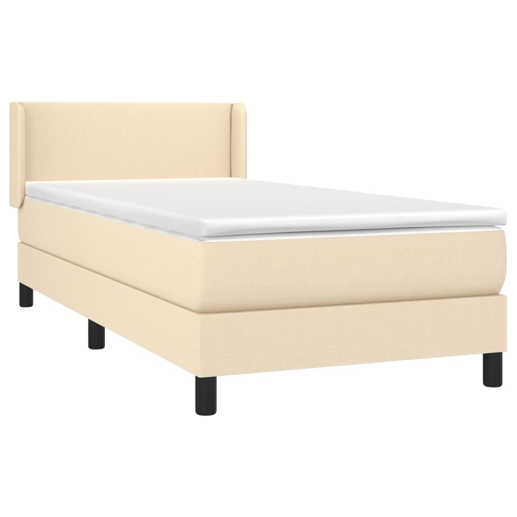 Boxspringbett Mit Matratze Stoff Creme