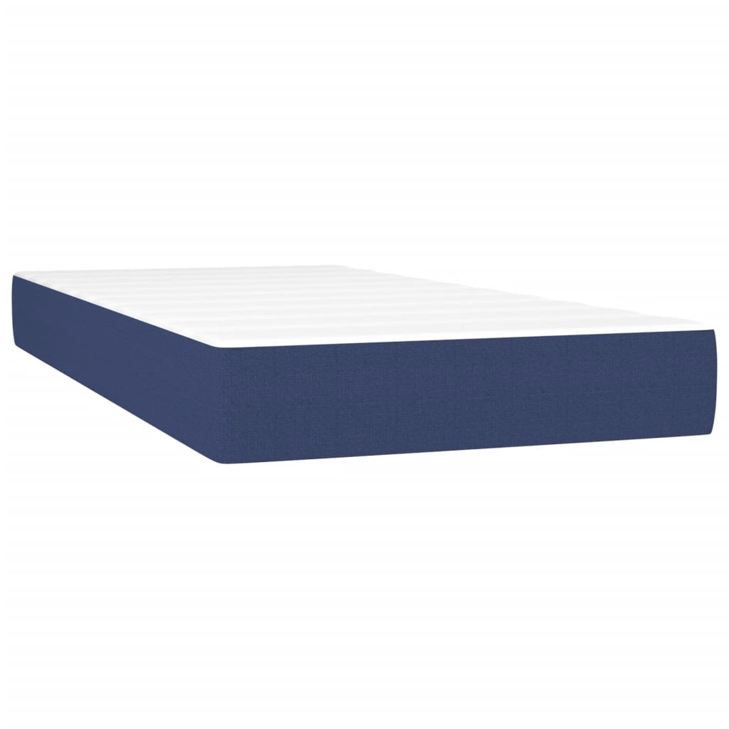 Boxspringbett Mit Matratze Stoff Blau