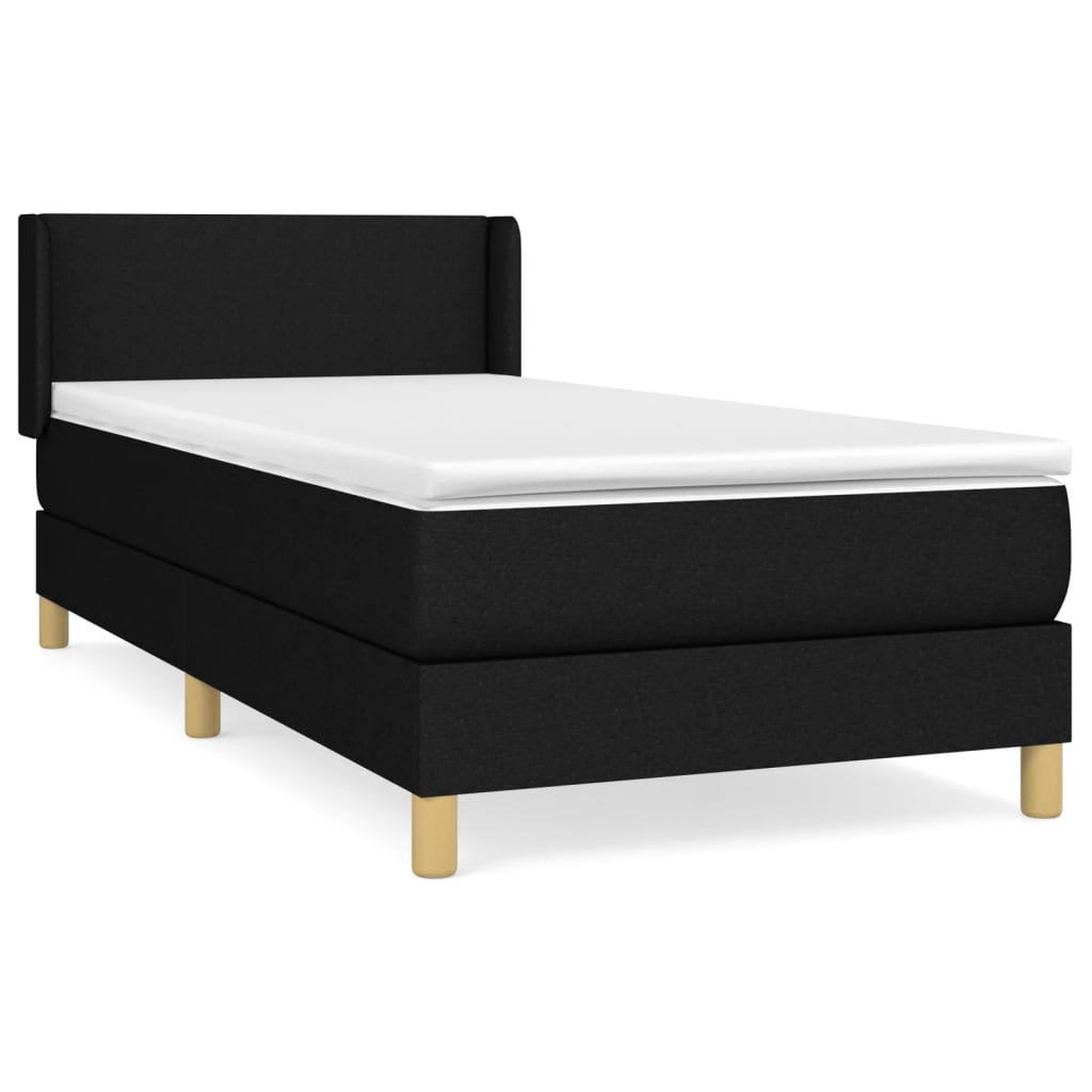 Boxspringbett Mit Matratze Stoff Schwarz