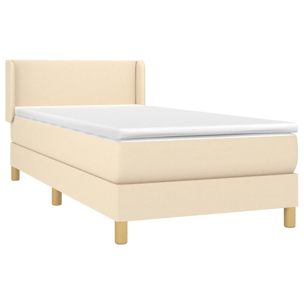 Boxspringbett Mit Matratze Stoff Creme