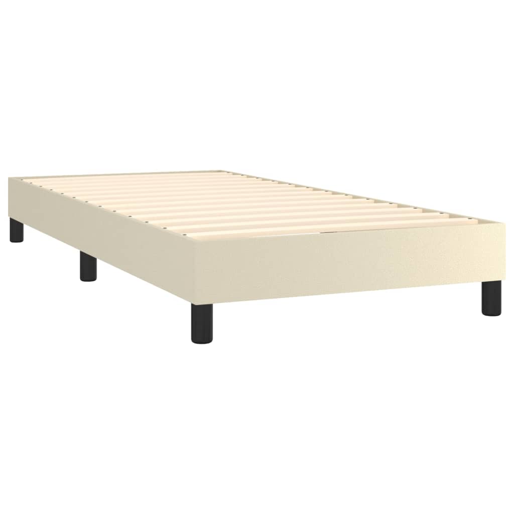 Boxspringbett Mit Matratze Kunstleder Creme