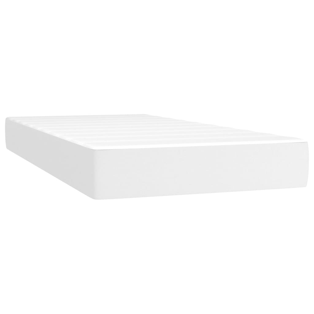 Boxspringbett Mit Matratze Kunstleder Weiß