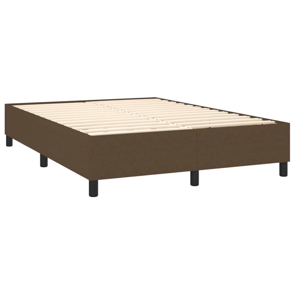 Boxspringbett Mit Matratze Stoff Dunkelbraun