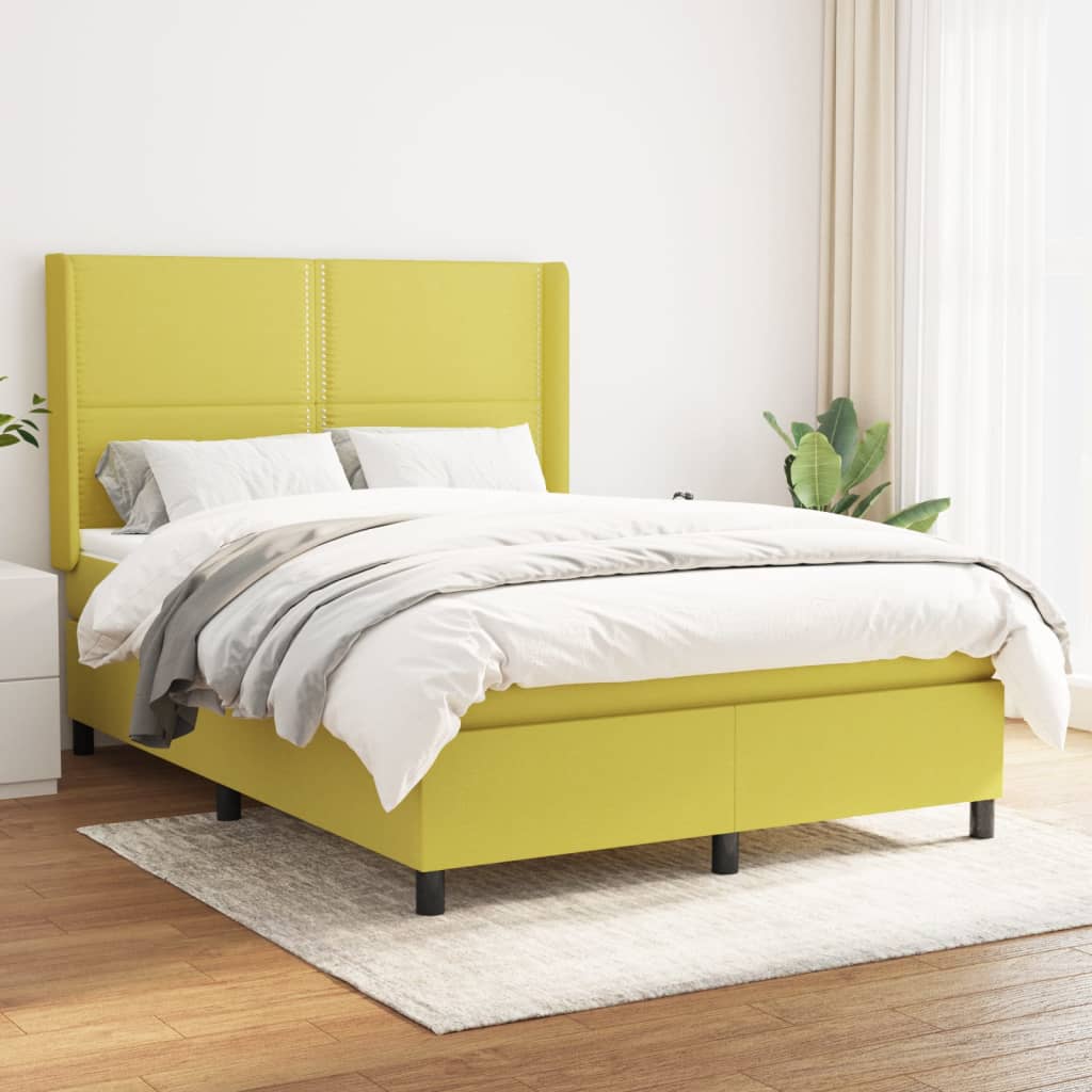 Boxspringbett Mit Matratze Stoff Grün