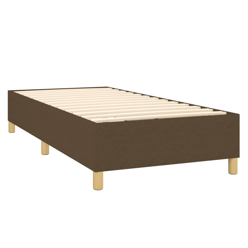 Boxspringbett Mit Matratze Stoff Dunkelbraun