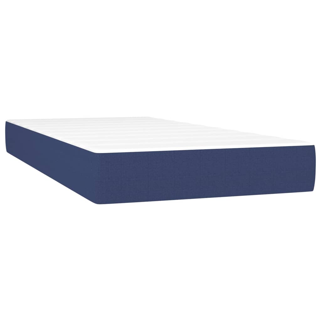 Boxspringbett Mit Matratze Stoff Blau