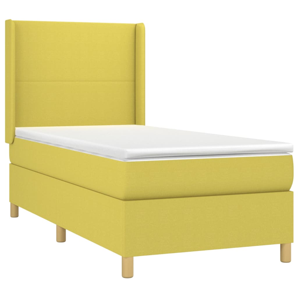 Boxspringbett Mit Matratze Stoff Grün
