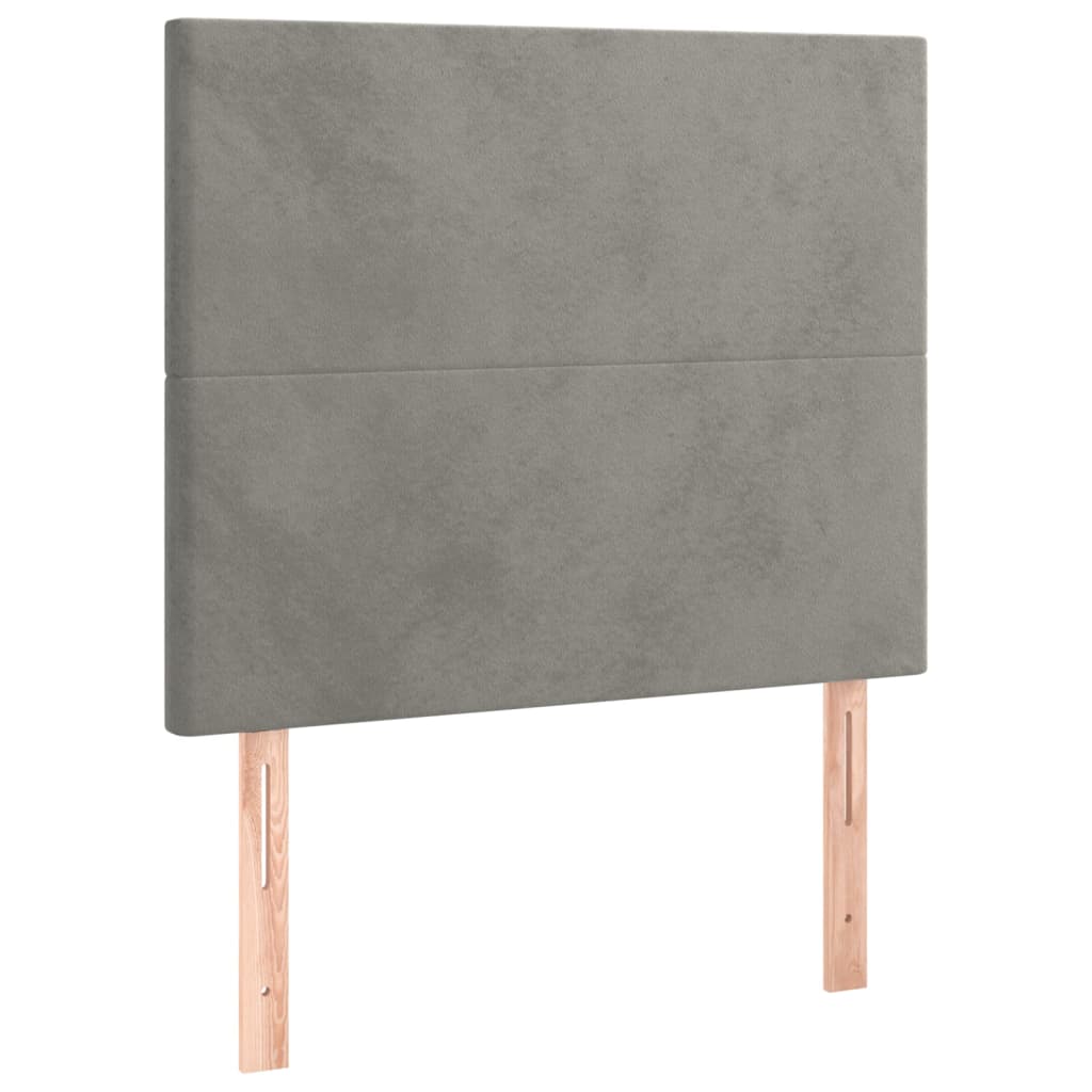 Boxspringbett Mit Matratze Samt Hellgrau