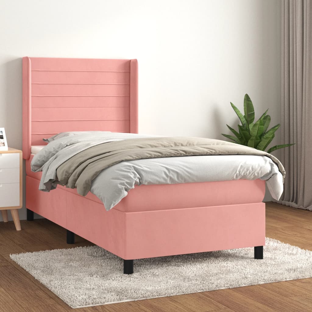 Boxspringbett Mit Matratze Samt Rosa