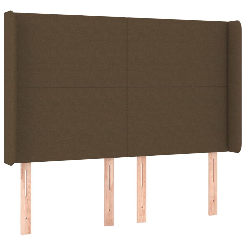 Boxspringbett Mit Matratze & Led Stoff Dunkelbraun