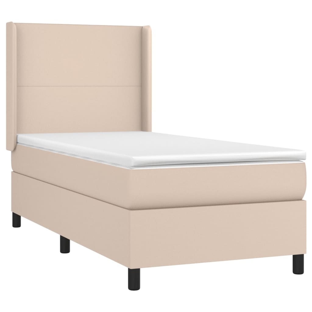Boxspringbett Mit Matratze & Led -Braun 100X200Cm Cappuccino