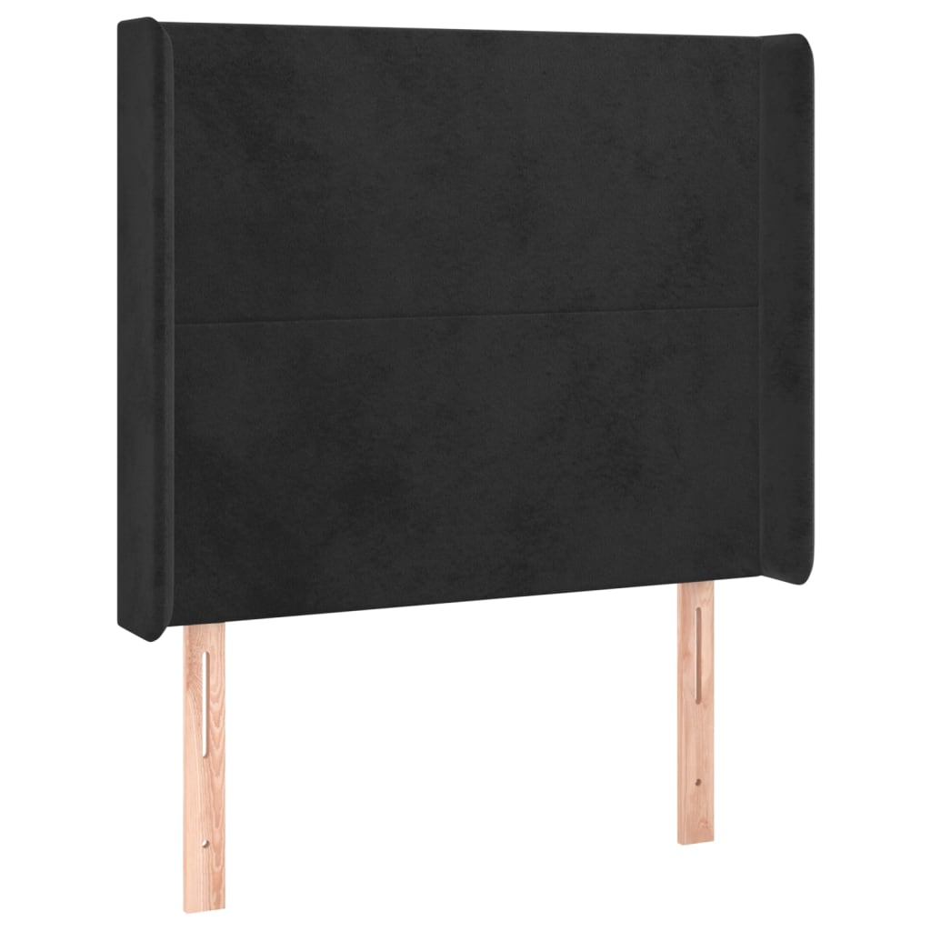 Boxspringbett Mit Matratze & Led Samt Schwarz