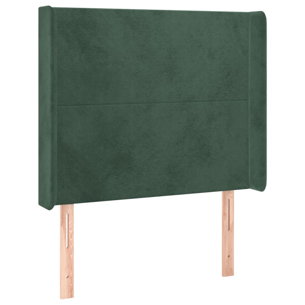 Boxspringbett Mit Matratze & Led Samt Dunkelgrün