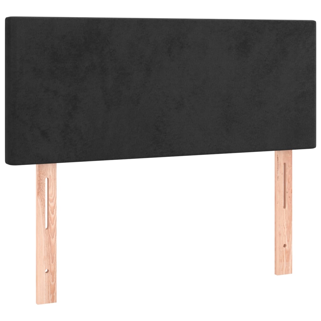 Boxspringbett Mit Matratze & Led Samt Schwarz