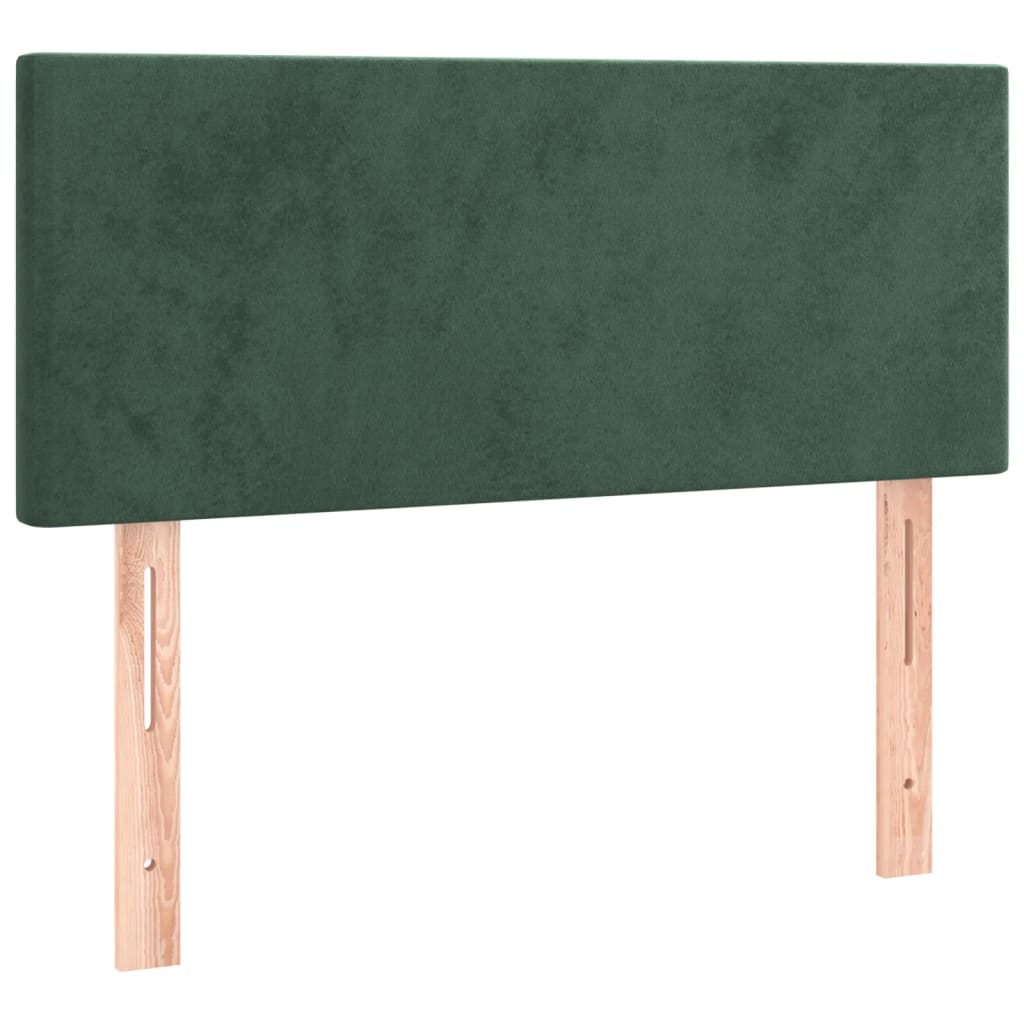 Boxspringbett Mit Matratze & Led Samt Dunkelgrün
