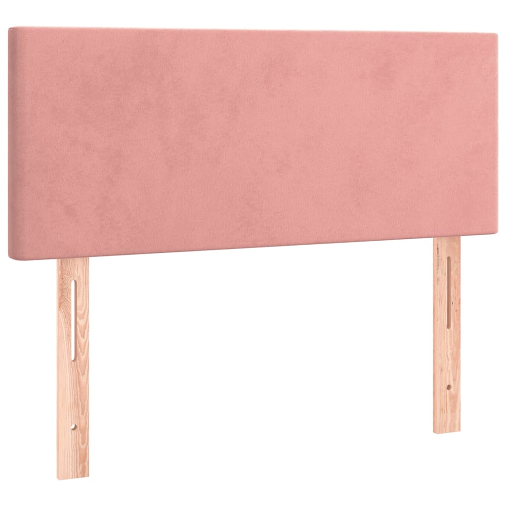 Boxspringbett Mit Matratze & Led Samt Rosa