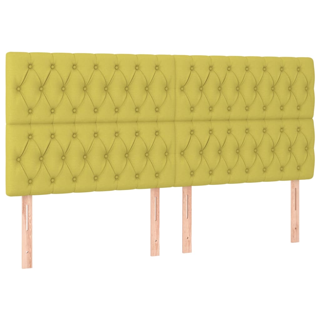 Boxspringbett Mit Matratze & Led Stoff Grün