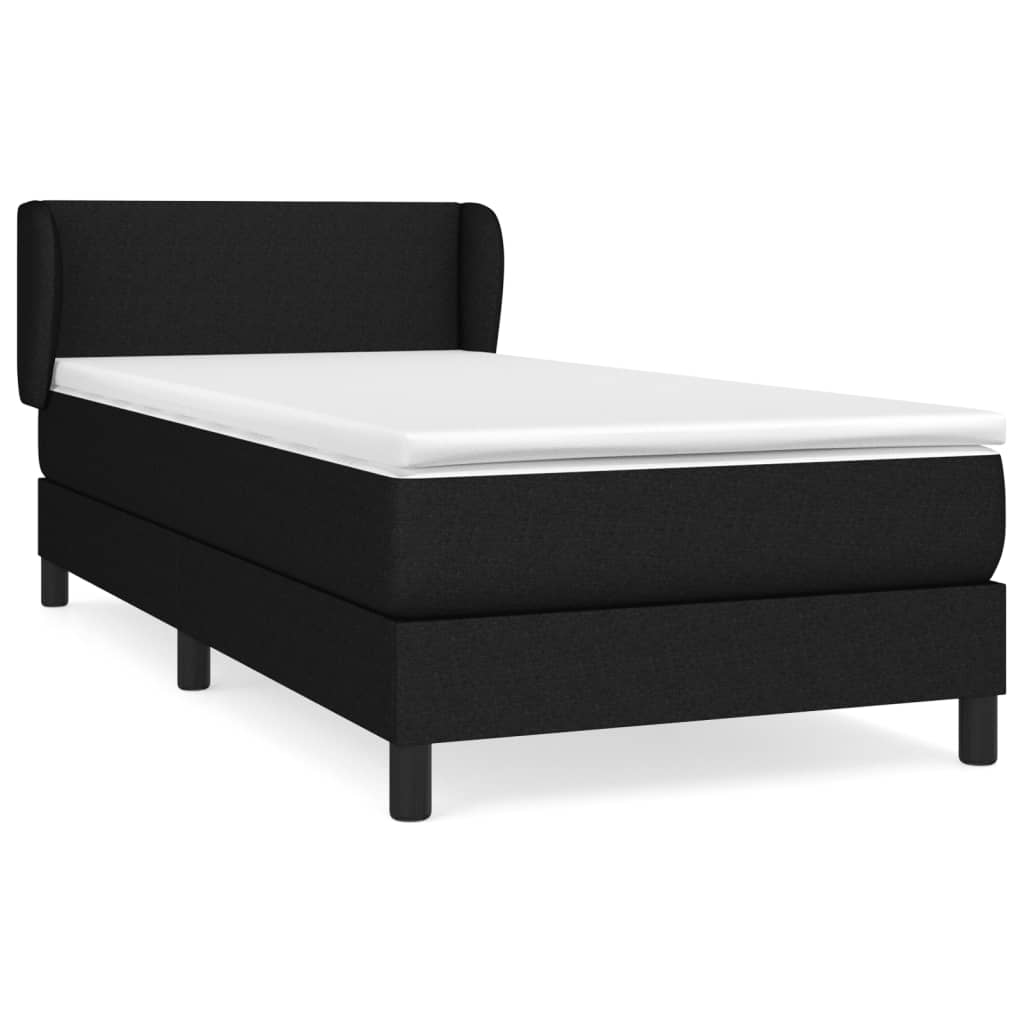 Boxspringbett Mit Matratze Stoff Schwarz