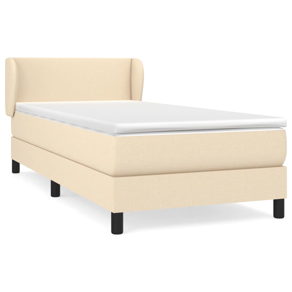 Boxspringbett Mit Matratze Stoff Creme