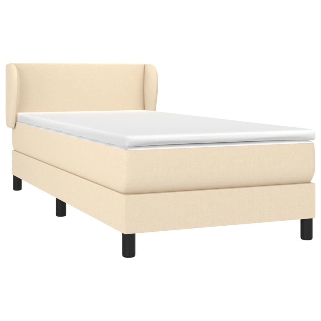 Boxspringbett Mit Matratze Stoff Creme