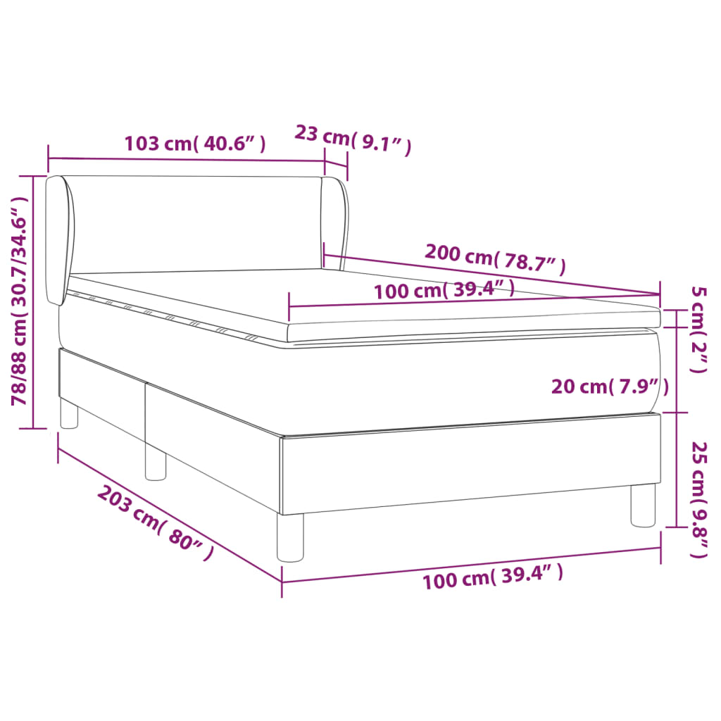 Boxspringbett Mit Matratze Stoff Hellgrau