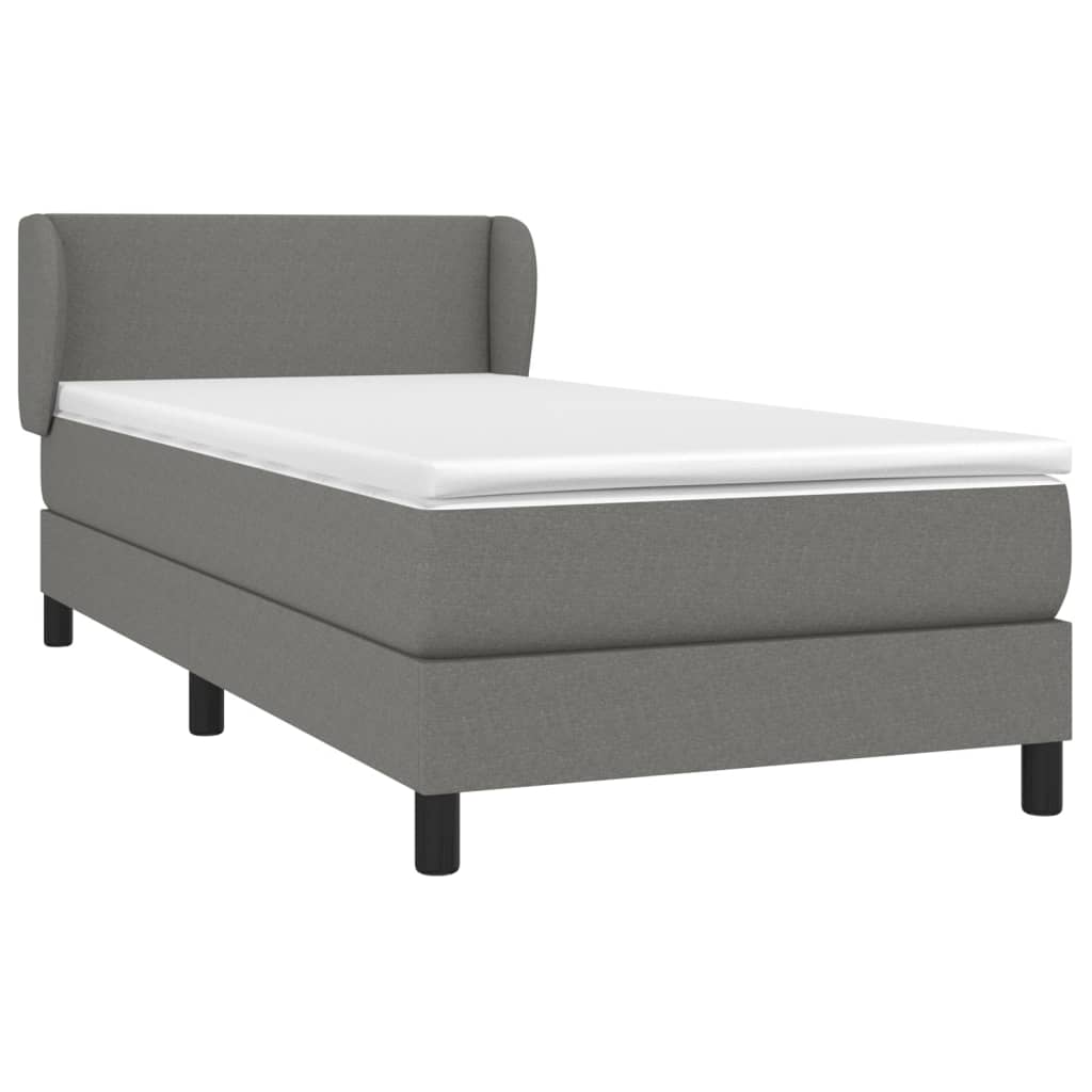 Boxspringbett Mit Matratze Stoff Dunkelgrau