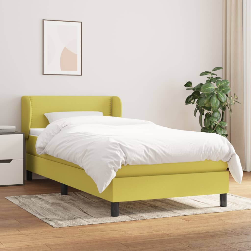 Boxspringbett Mit Matratze Stoff Grün
