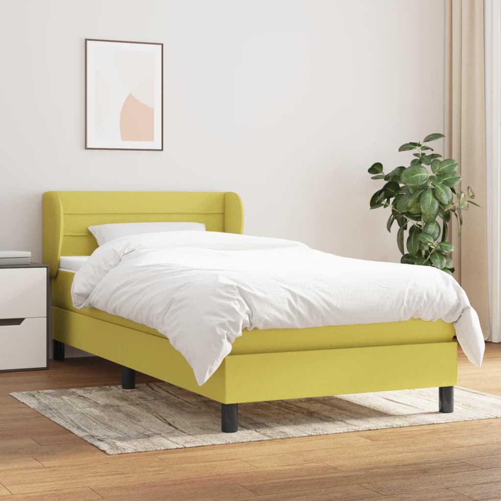 Boxspringbett Mit Matratze Stoff Grün
