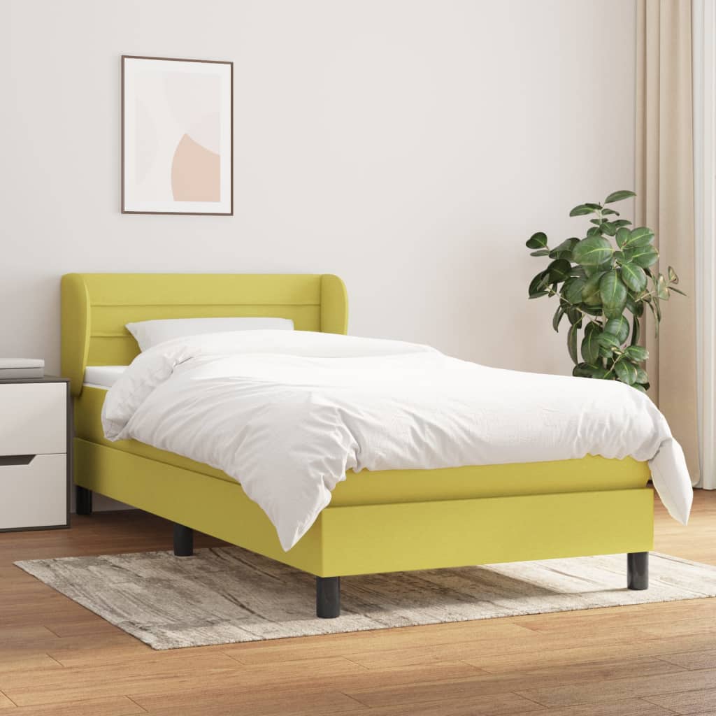 Boxspringbett Mit Matratze Stoff Grün